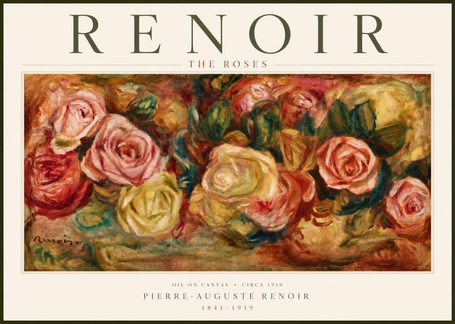 Renoir The Roses No5 - Plakát