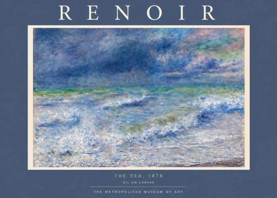 Renoir The Sea No5 - Plakát