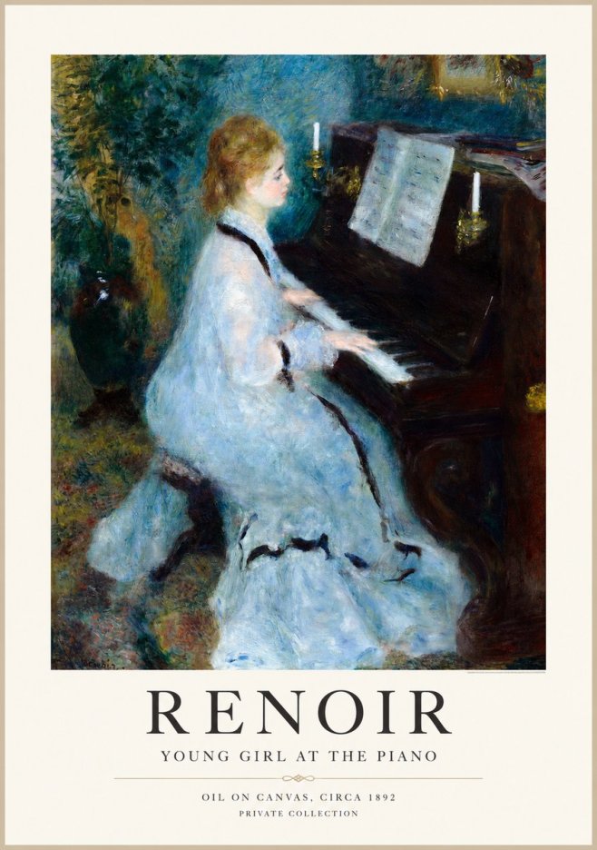 Renoir Young Girl at the Piano No1 - Plakát