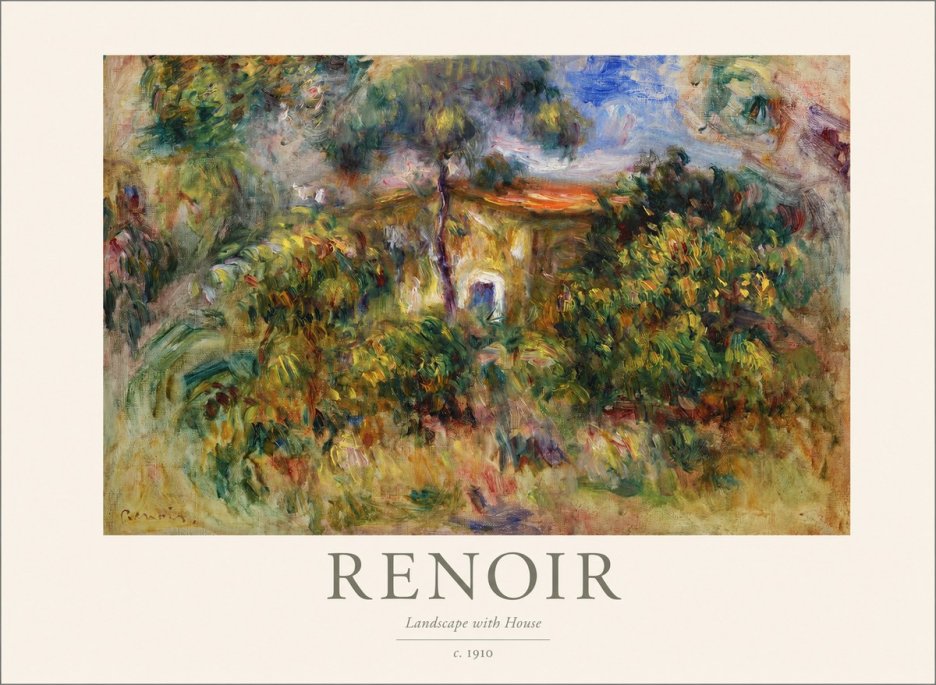 Renoir Landscape with House I No1 - Plakát