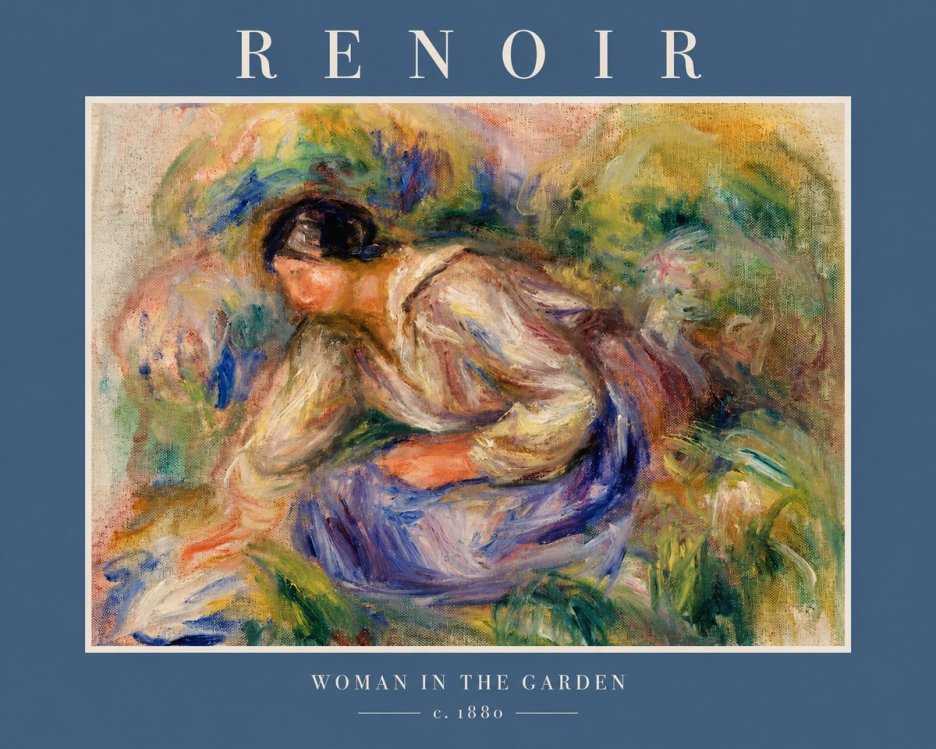 Renoir Woman in the Garden No2 - Plakát