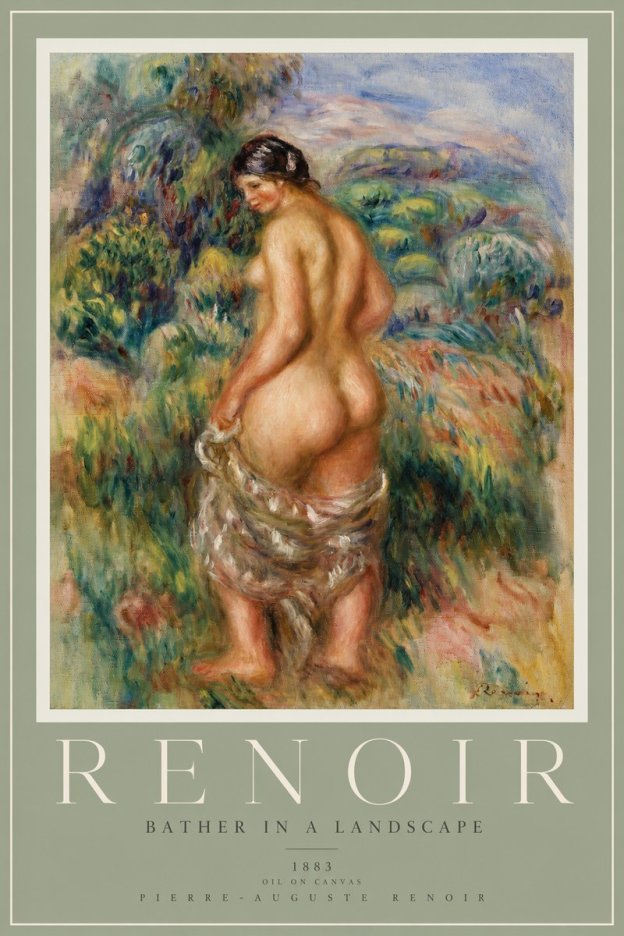 Renoir Bather in a Landscape No2 - Plakát
