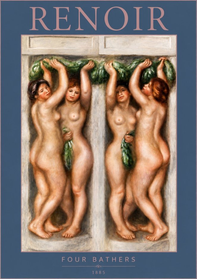 Renoir Four Bathers No3 - Plakát