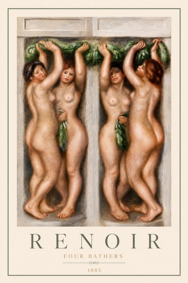 Renoir Four Bathers No5 - Plakát