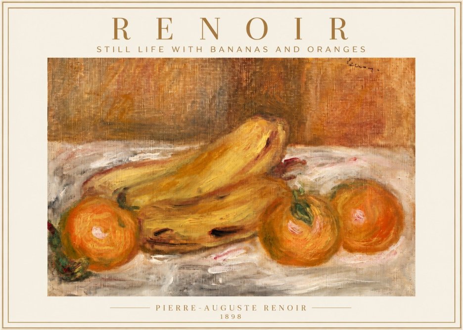 Renoir Still Life with Bananas and Oranges No4 - Plakát