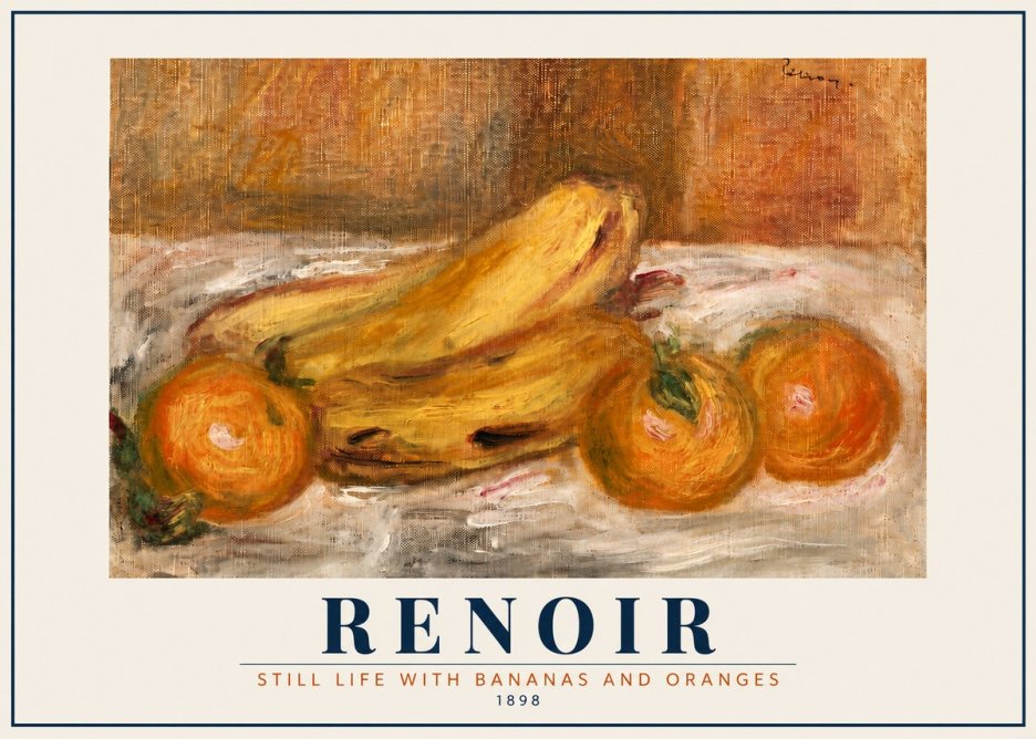 Renoir Still Life with Bananas and Oranges No5 - Plakát