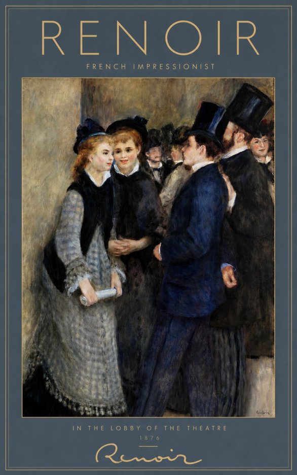 Renoir In the Lobby of the Theatre No2 - Plakát