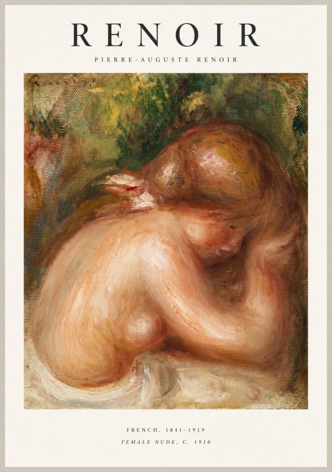 Renoir Female Nude, C. 1910 No1 - Plakát