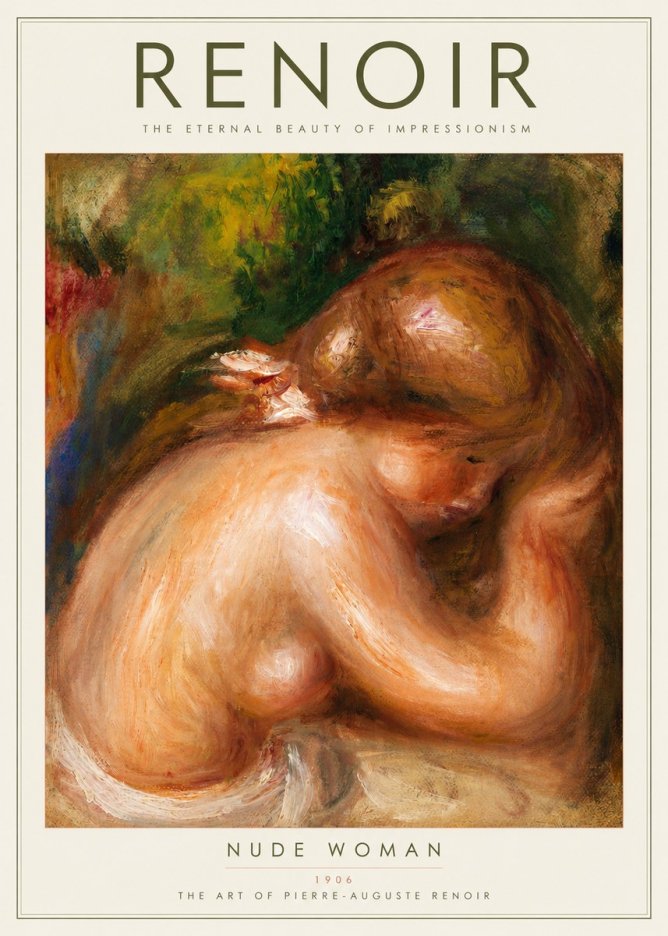 Renoir Female Nude, C. 1910 No2 - Plakát