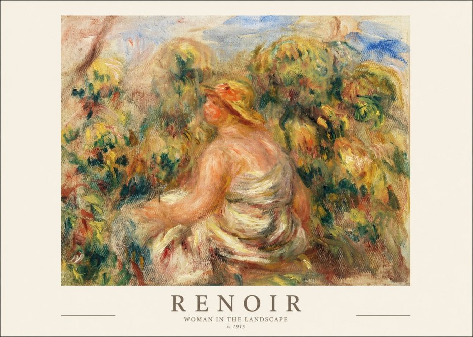 Renoir Woman in a Garden (Study) No2 - Plakát