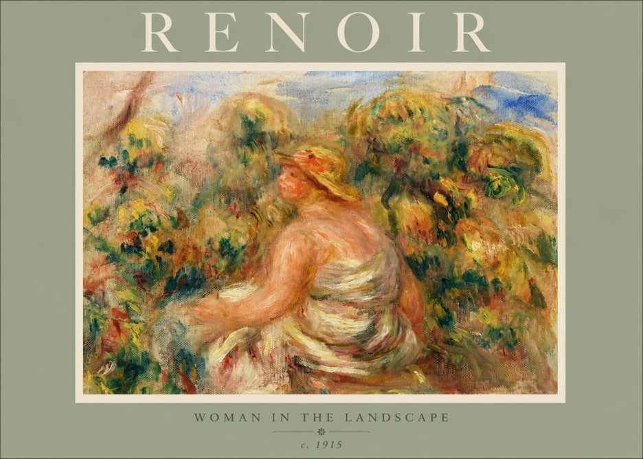 Renoir Woman in a Garden (Study) No3 - Plakát