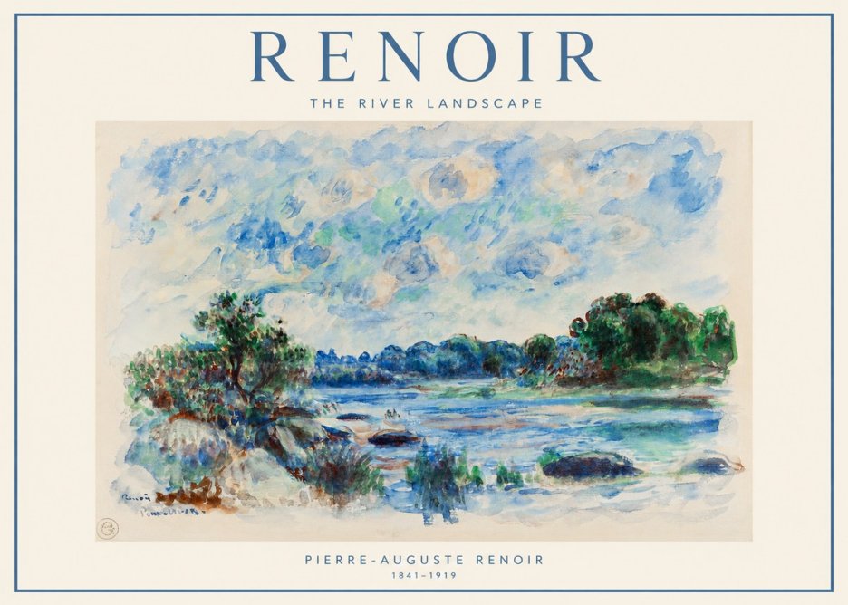 Renoir The River Landscape No1 - Plakát