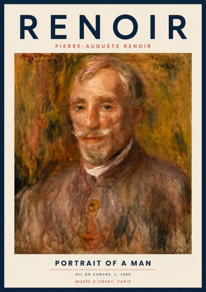 Renoir Portrait of a Man II No3 - Plakát