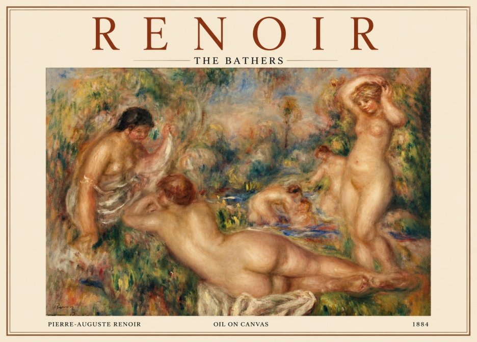 Renoir The Bathers I No3 - Plakát