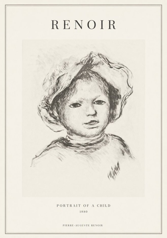 Renoir Portrait of a Child II No1 - Plakát