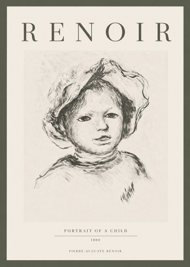 Renoir Portrait of a Child II No3 - Plakát