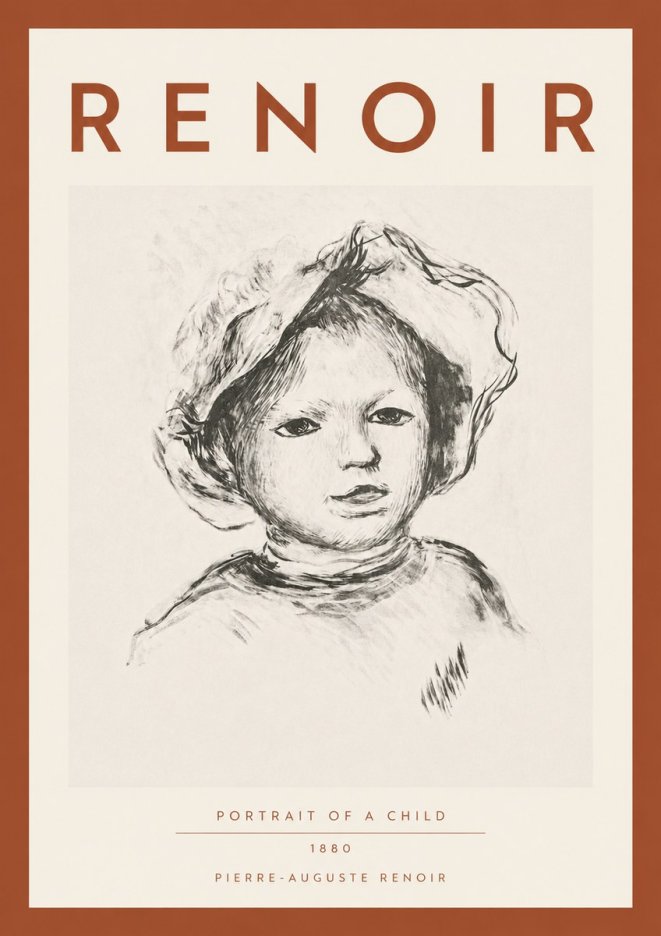 Renoir Portrait of a Child II No4 - Plakát