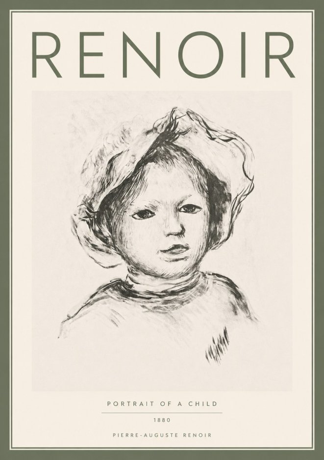 Renoir Portrait of a Child II No5 - Plakát