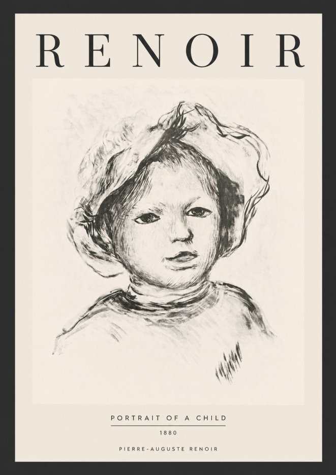 Renoir Portrait of a Child II No6 - Plakát