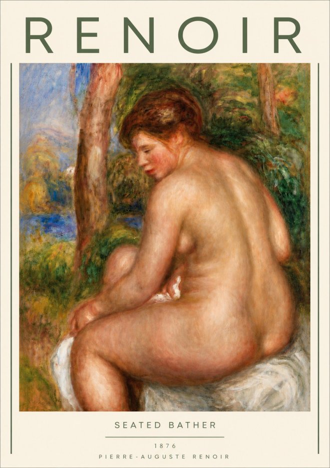 Renoir Seated Bather No4 - Plakát