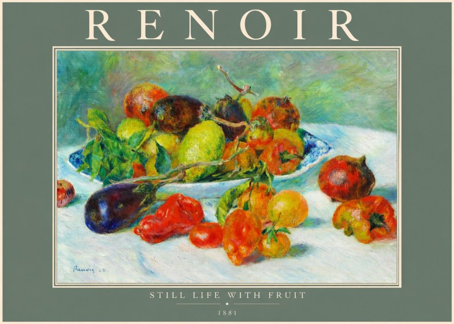 Renoir Still Life with Fruit I No2 - Plakát