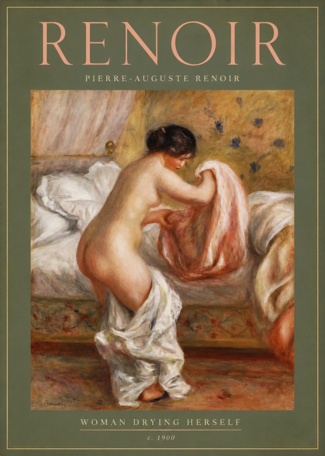 Renoir Woman Drying Herself No2 - Plakát