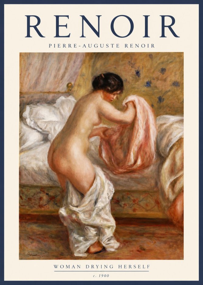 Renoir Woman Drying Herself No6 - Plakát