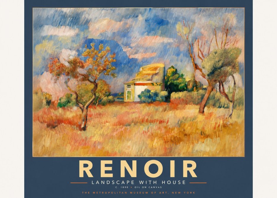Renoir Landscape with House III No2 - Plakát