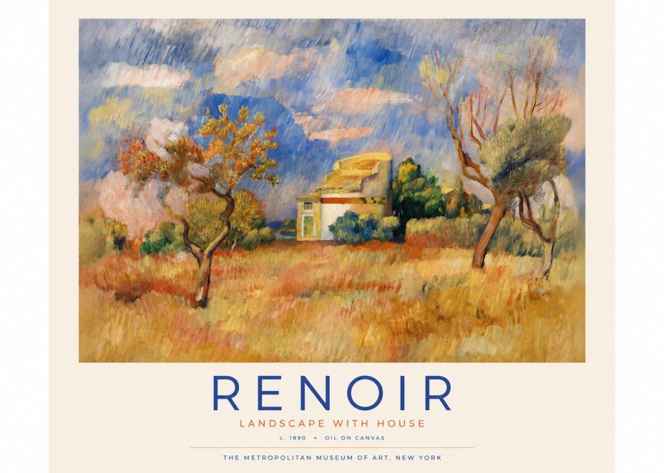 Renoir Landscape with House III No4 - Plakát