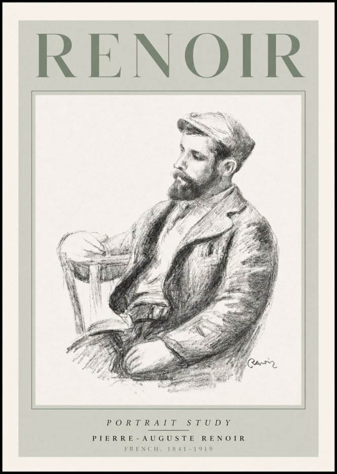 Renoir Portrait Study II No3 - Plakát