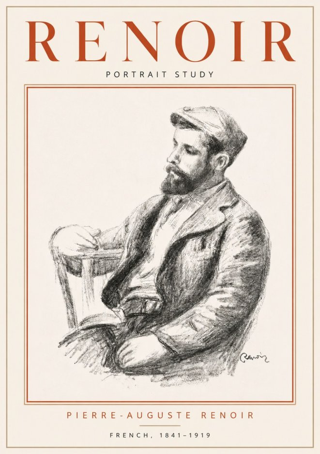 Renoir Portrait Study II No4 - Plakát