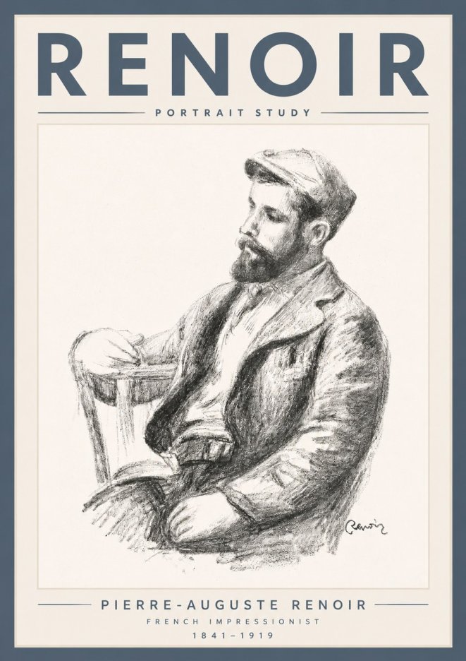 Renoir Portrait Study II No5 - Plakát