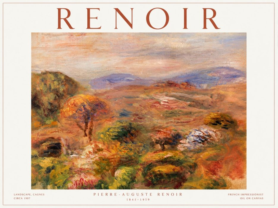 Renoir Landscape, Cagnes No5 - Plakát
