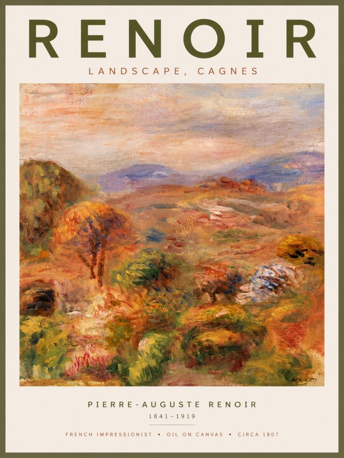 Renoir Landscape, Cagnes No6 - Plakát