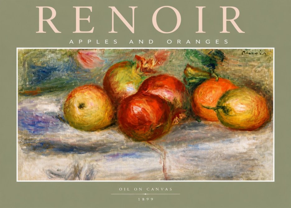Renoir Apples and Oranges No4 - Plakát