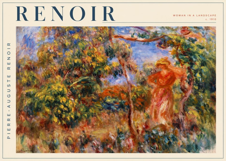 Renoir Woman in a Landscape No2 - Plakát