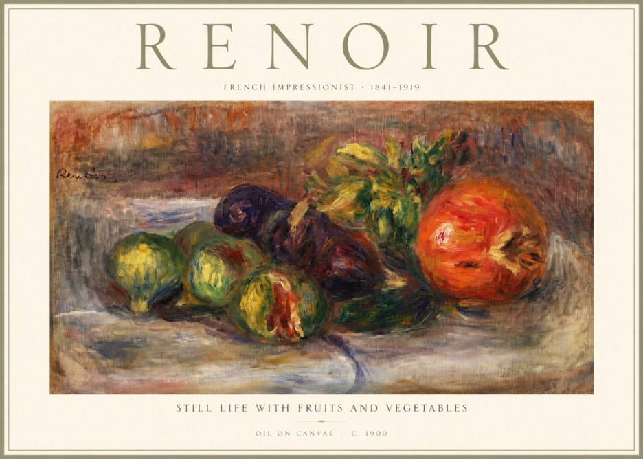 Renoir Still Life with Fruits and Vegetables No2 - Plakát
