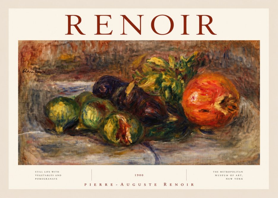 Renoir Still Life with Fruits and Vegetables No3 - Plakát