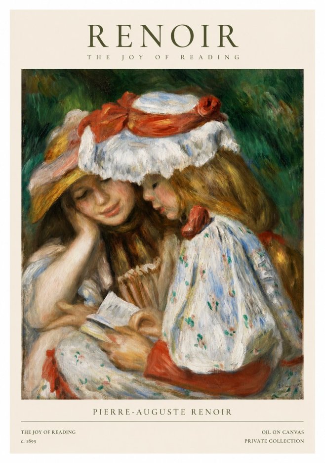 Renoir The Joy of Reading No1 - Plakát