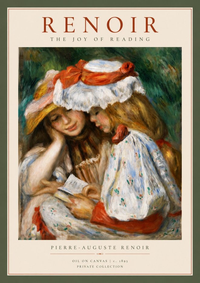 Renoir The Joy of Reading No2 - Plakát