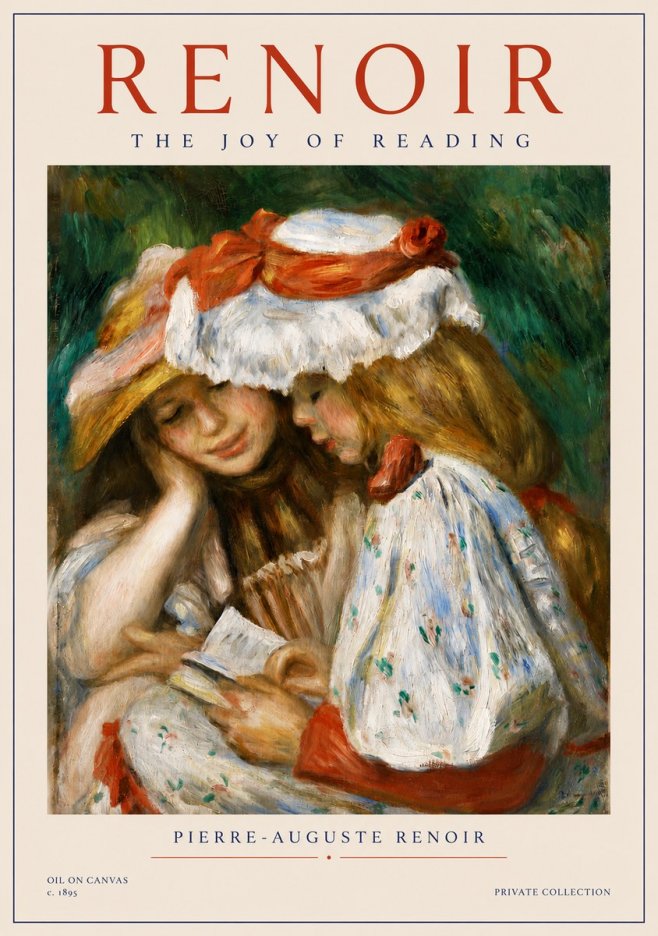 Renoir The Joy of Reading No4 - Plakát
