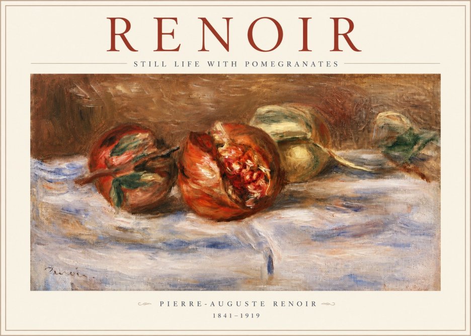 Renoir Still Life with Pomegranates No3 - Plakát