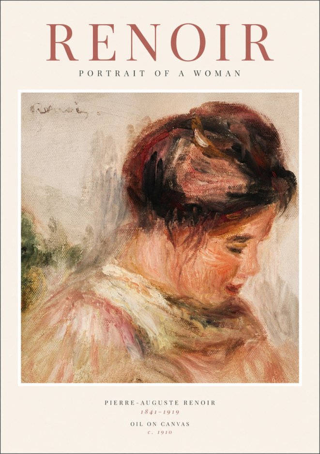 Renoir Portrait of a Woman II No1 - Plakát