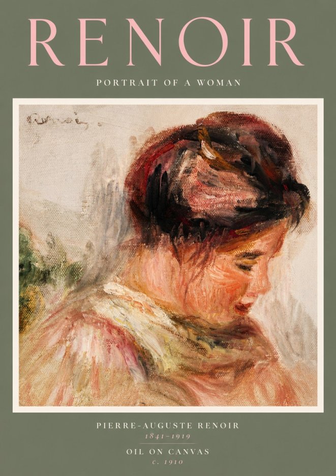 Renoir Portrait of a Woman II No2 - Plakát
