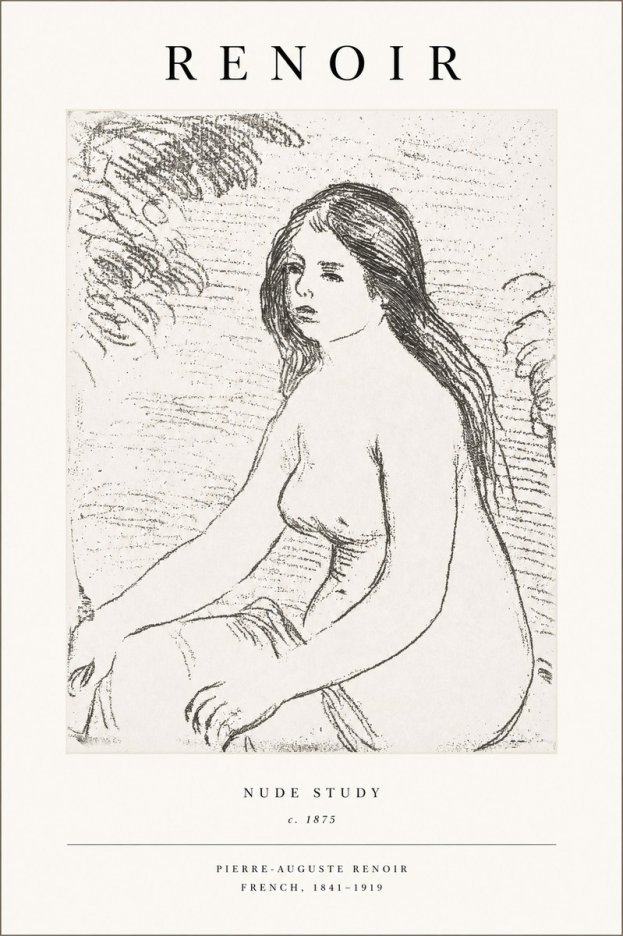 Renoir Nude Study No1 - Plakát