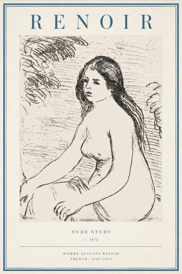 Renoir Nude Study No2 - Plakát