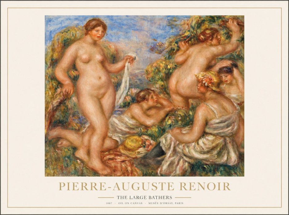 Renoir The Large Bathers No1 - Plakát
