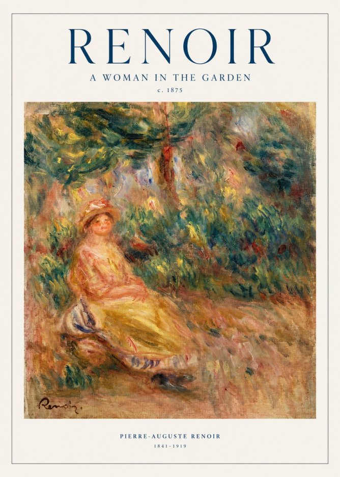 Renoir A Woman in the Garden No1 - Plakát