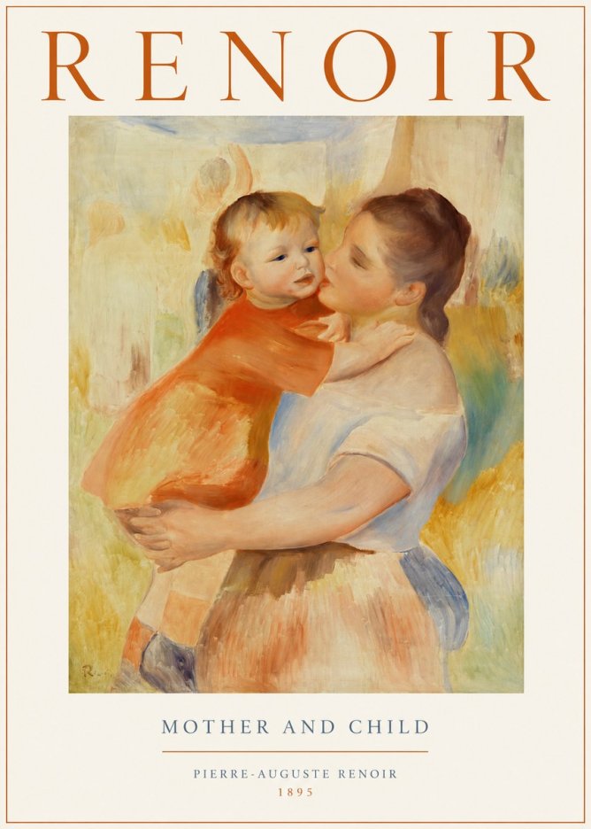 Renoir Mother and Child No1 - Plakát