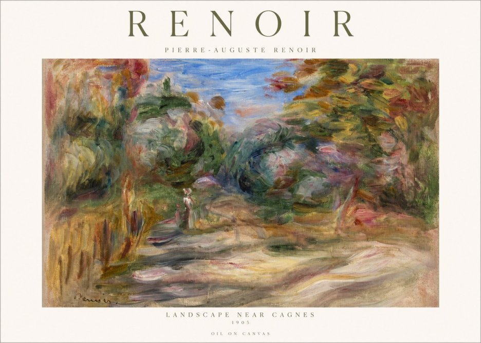 Renoir Landscape Near Cagnes III No1 - Plakát